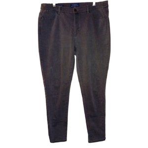 TALBOTS 14W Charcoal Simply Flattering Cotton/Spandex Jeggings 28" inseam